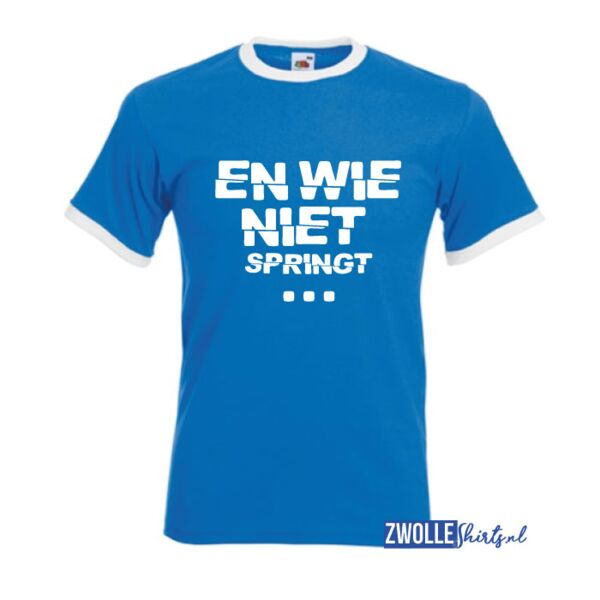 Zwolle ...en wie niet springt T-shirt Thumbnail