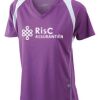  James & Nicholson Ladies' Running-T (paars/wit) Thumbnail